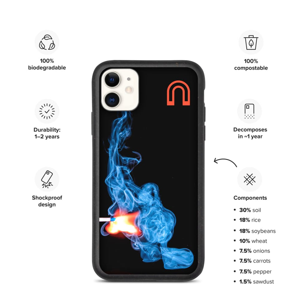 A Fire in the Dark - Biodegradable phone case by Arc Blasma - iPhone 11