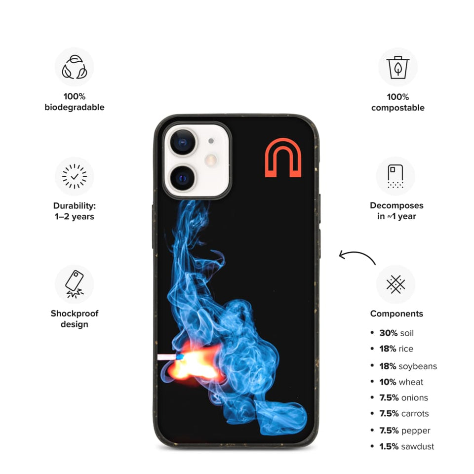 A Fire in the Dark - Biodegradable phone case by Arc Blasma - iPhone 12 mini