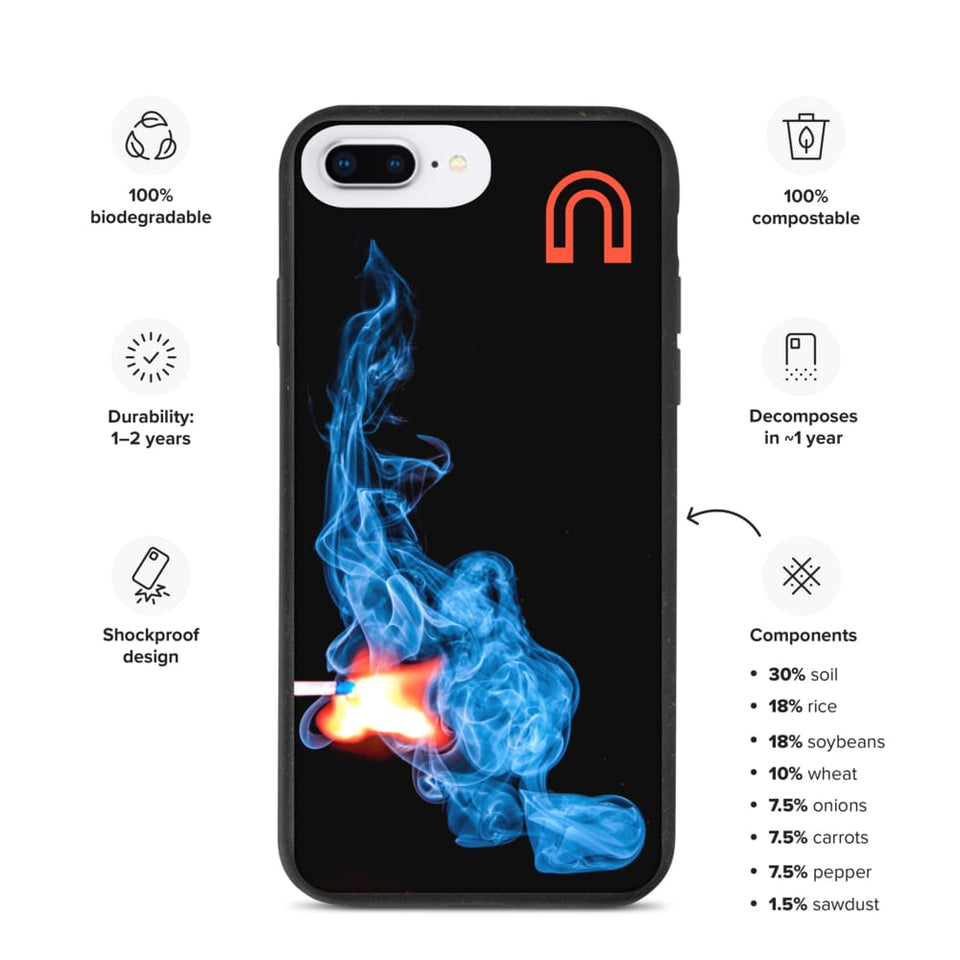 A Fire in the Dark - Biodegradable phone case by Arc Blasma - iPhone 7 Plus/8 Plus