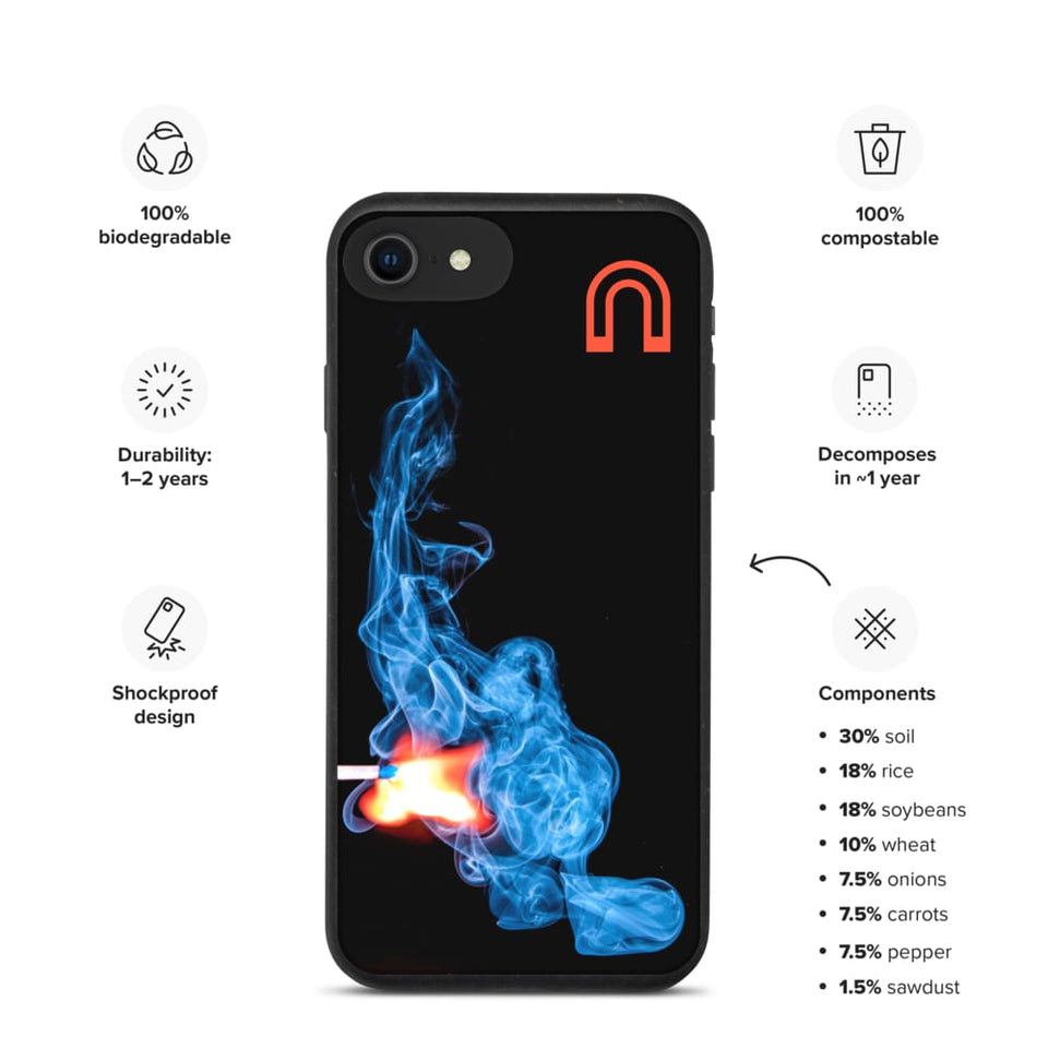 A Fire in the Dark - Biodegradable phone case by Arc Blasma - iPhone 7/8/SE