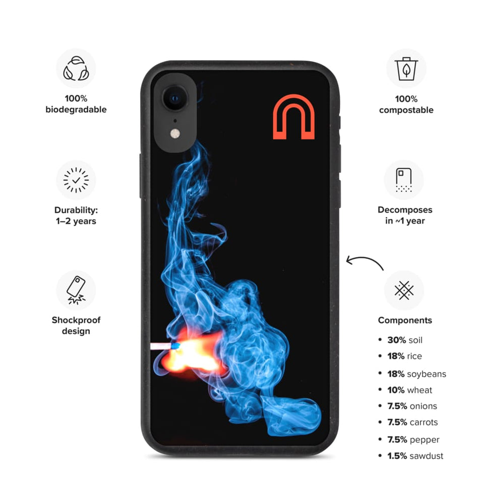 A Fire in the Dark - Biodegradable phone case by Arc Blasma - iPhone XR