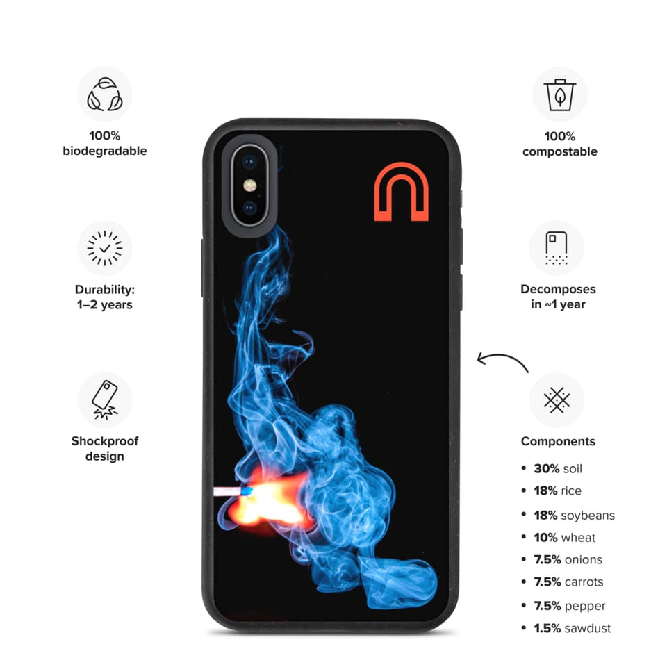 A Fire in the Dark - Biodegradable phone case by Arc Blasma - iPhone X/XS