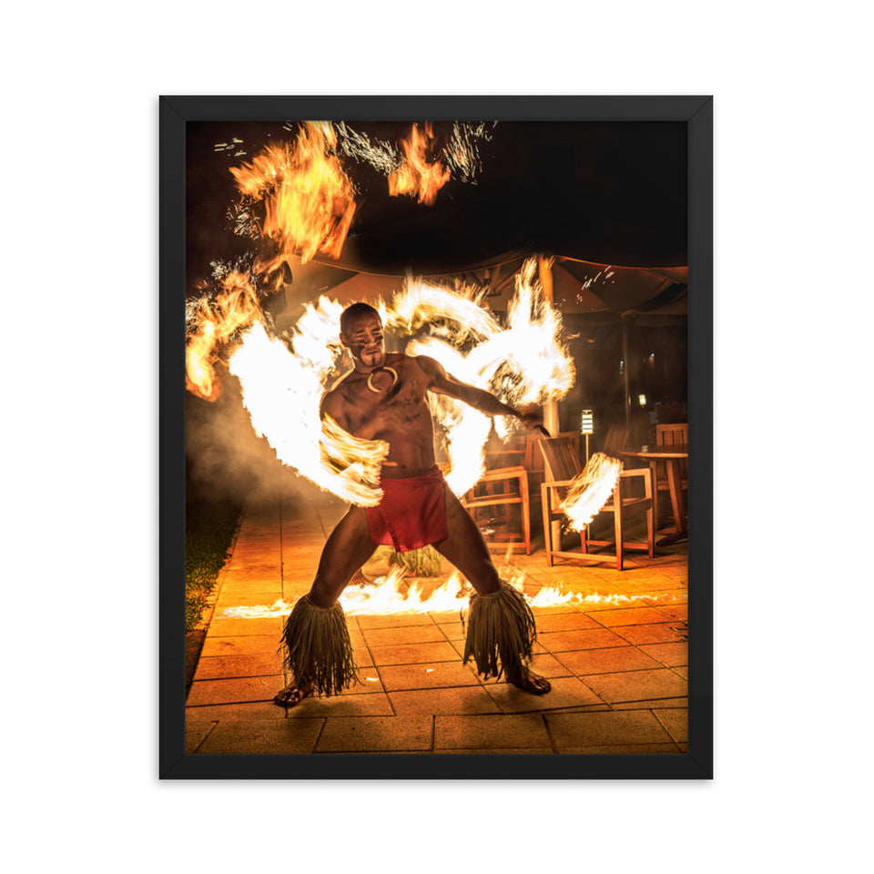 Dancing with Fire - Framed photo paper poster