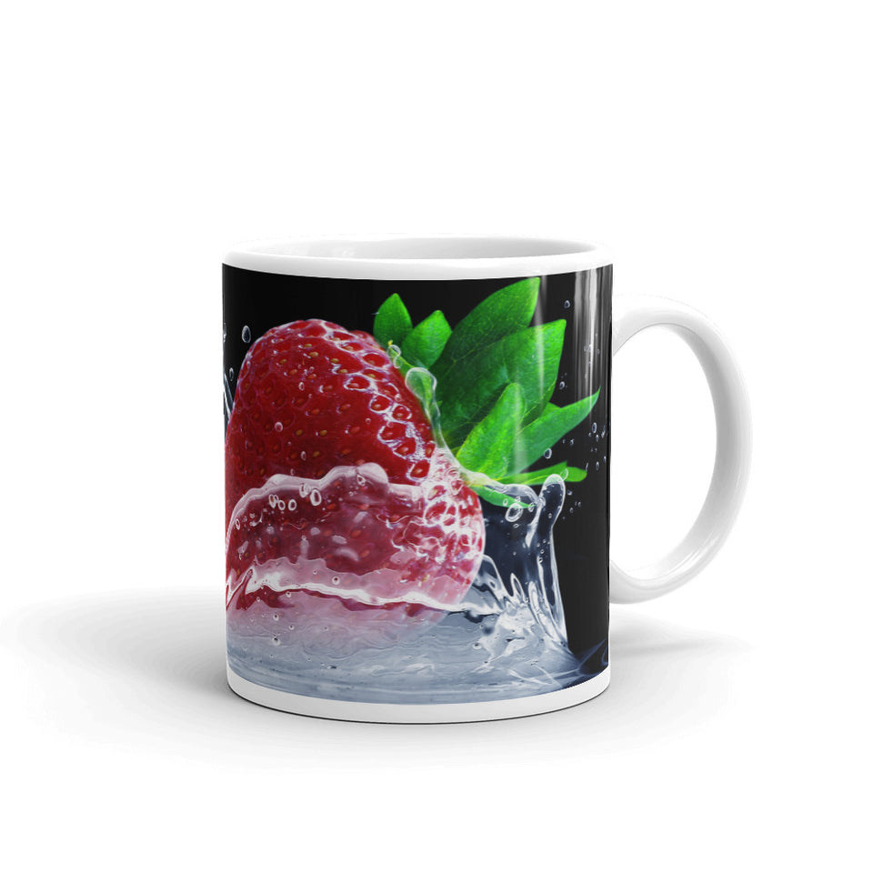 Strawberry Delight - White glossy mug